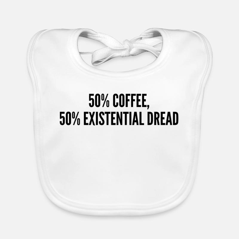 50% Kaffee 50% Existenzangst Baby Bio-Lätzchen
