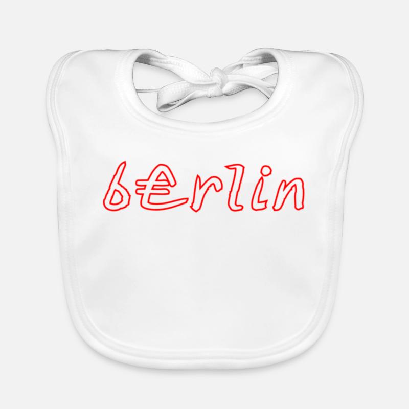 Berlin Neon Graffiti Style Organic Baby Bibs