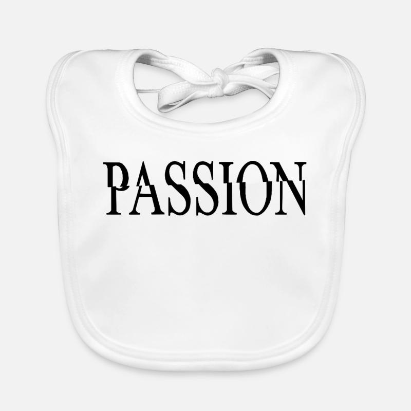 PASSION – Minimalistisches Statement Design Baby Bio-Lätzchen