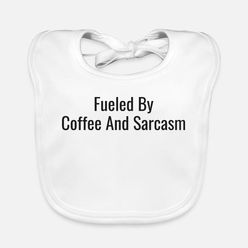 Caffeine and sarcasm Organic Baby Bibs