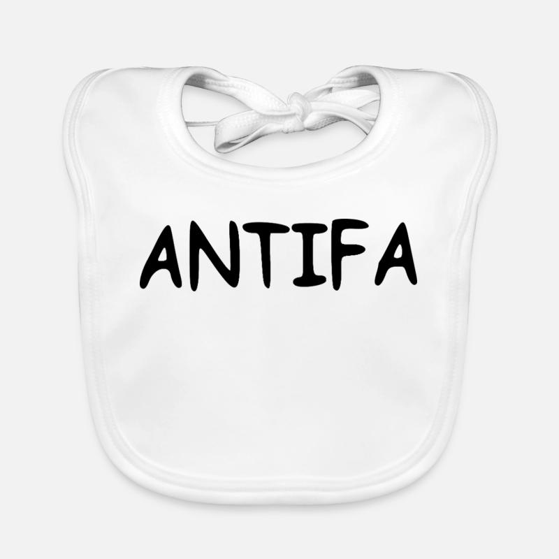Antifa - black Organic Baby Bibs