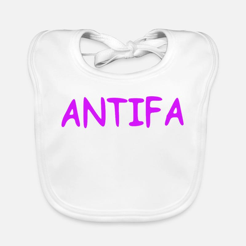 Antifa - lilac Organic Baby Bibs