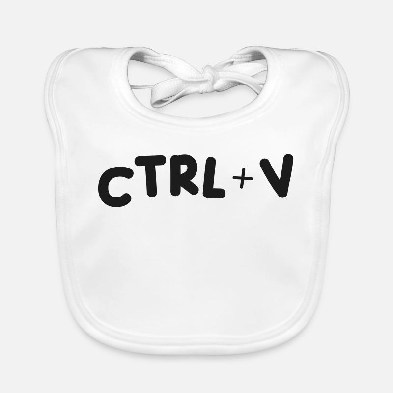CTRL+V Paste -Gift for IT and Twins Organic Baby Bibs