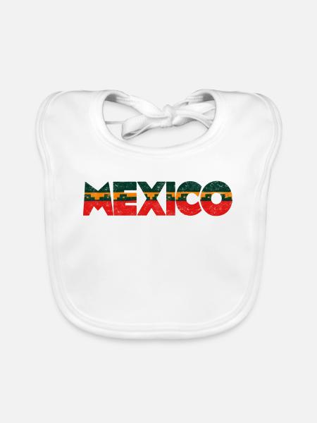 Mexico Retro Shirt - Baby Bio-Lätzchen - Weiß