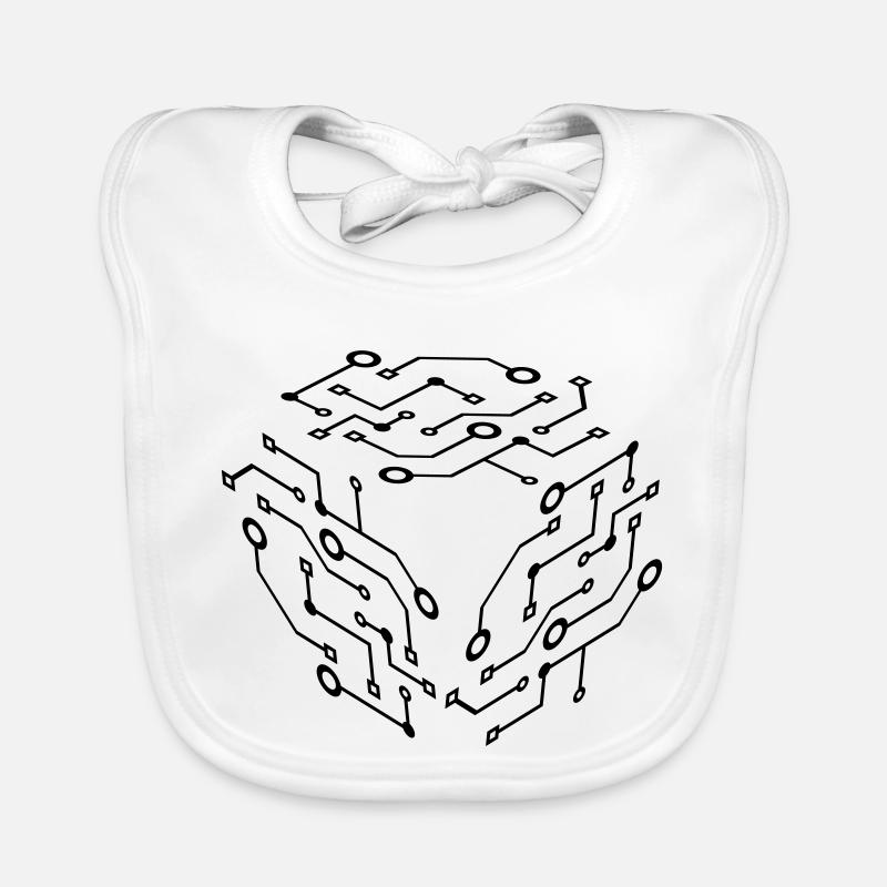 cool muster logo schaltkreis draht daten microchip Baby Bio-Lätzchen
