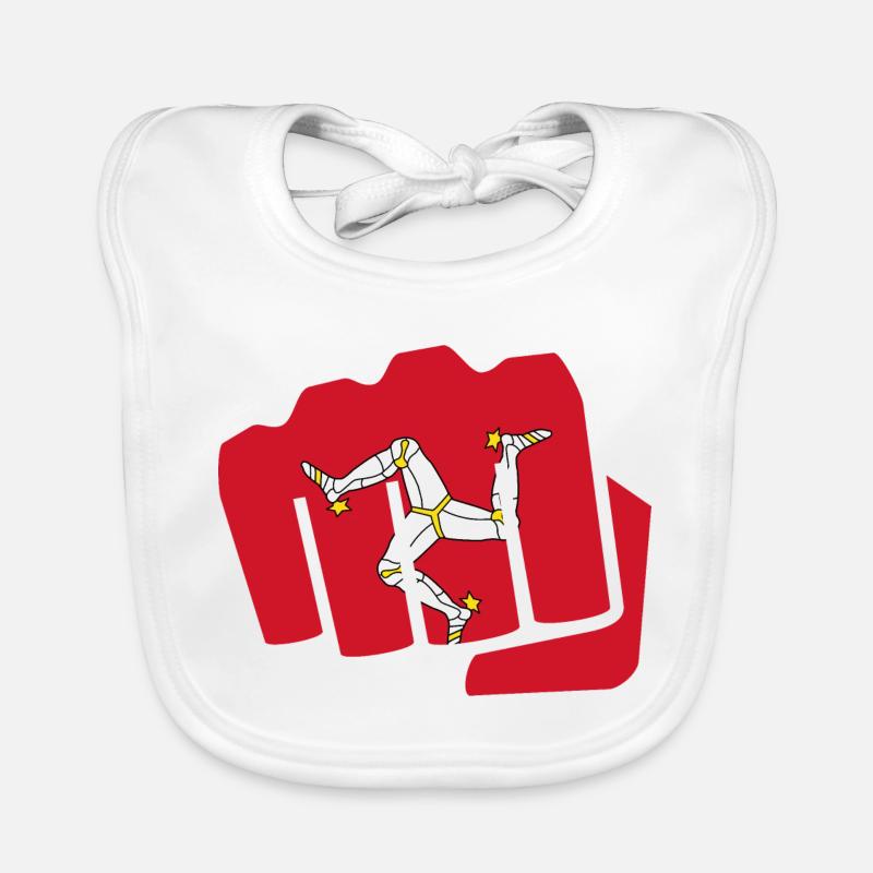 Drapeau Royaume-Uni cadeau île de Man Bavoir bio Bébé