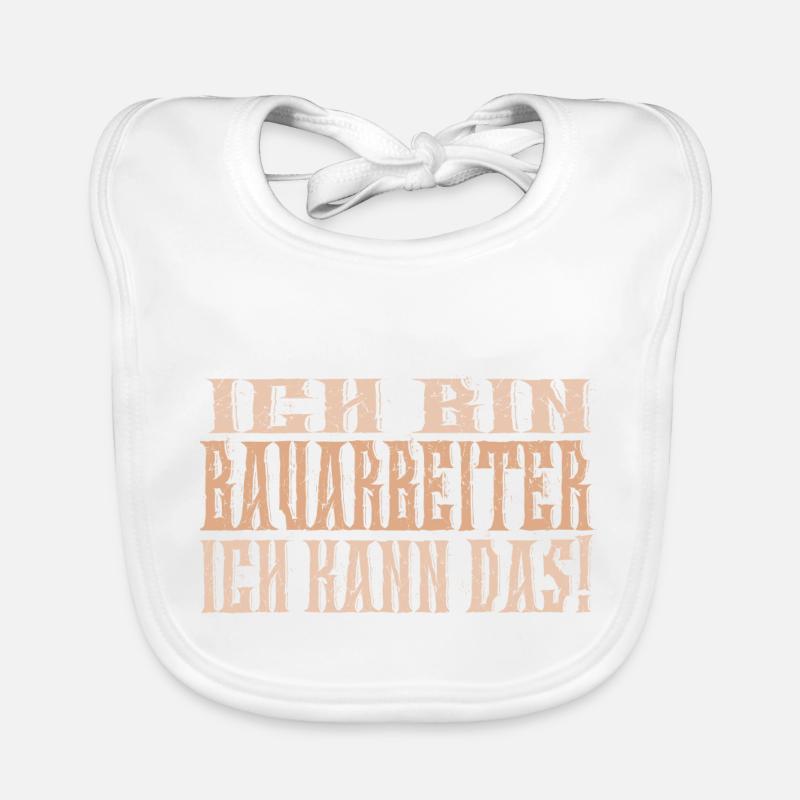 Ich bin Bauarbeiter Baby Bio-Lätzchen