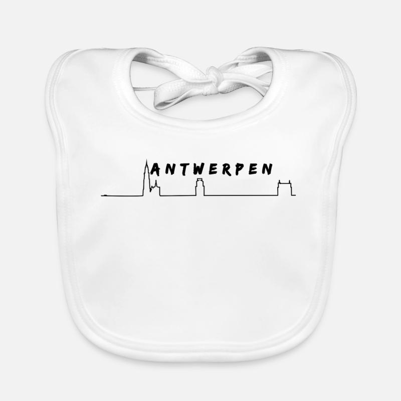 Antwerpener Skyline Baby Bio-Lätzchen