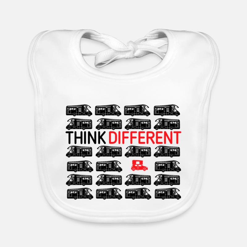 Think Different Dachzelt Geschenk Camper Camping Baby Bio-Lätzchen