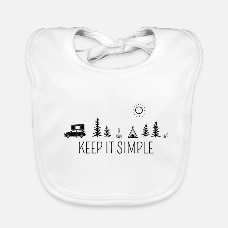 Tente de toit à coque rigide Idée cadeau "Keep it Simple" Bavoir bio Bébé