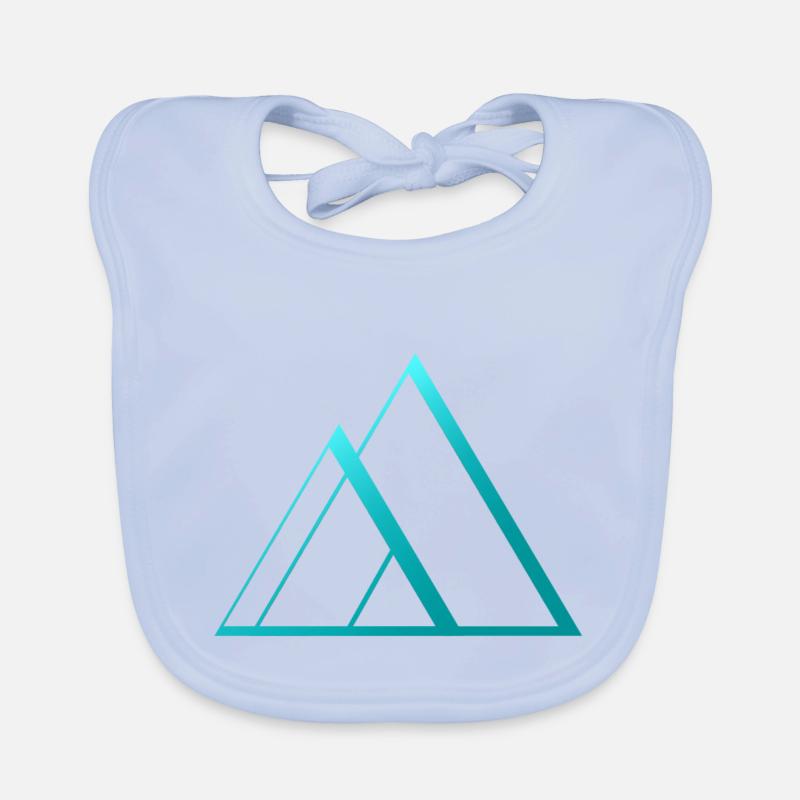 triangles pyramide bleu design Bavoir bio Bébé