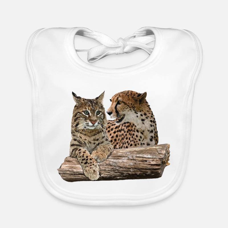 Lynx and Cheetah Organic Baby Bibs