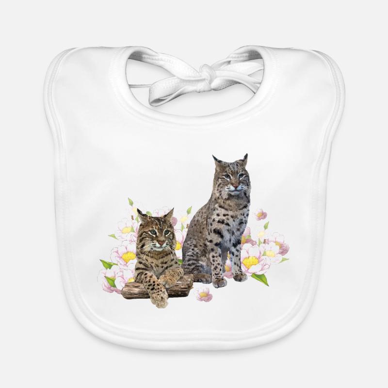 Lynx - Bavoir bio Bébé - blanc