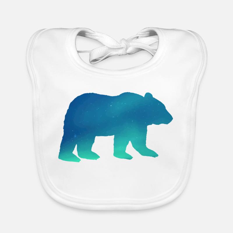 Bear Silhouette Organic Baby Bibs
