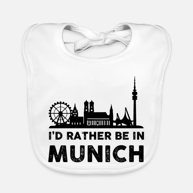 Lieber in München - Baby Bio-Lätzchen - Weiß