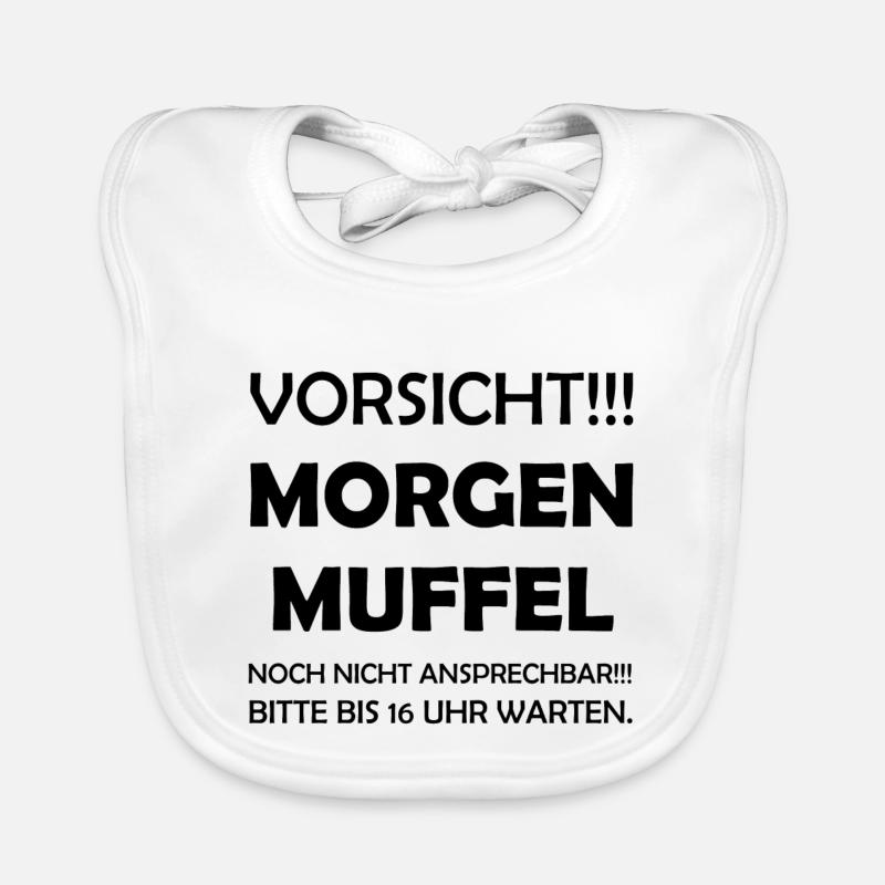 Morgenmuffel - Noch nicht ansprechen Bitte warten Baby Bio-Lätzchen