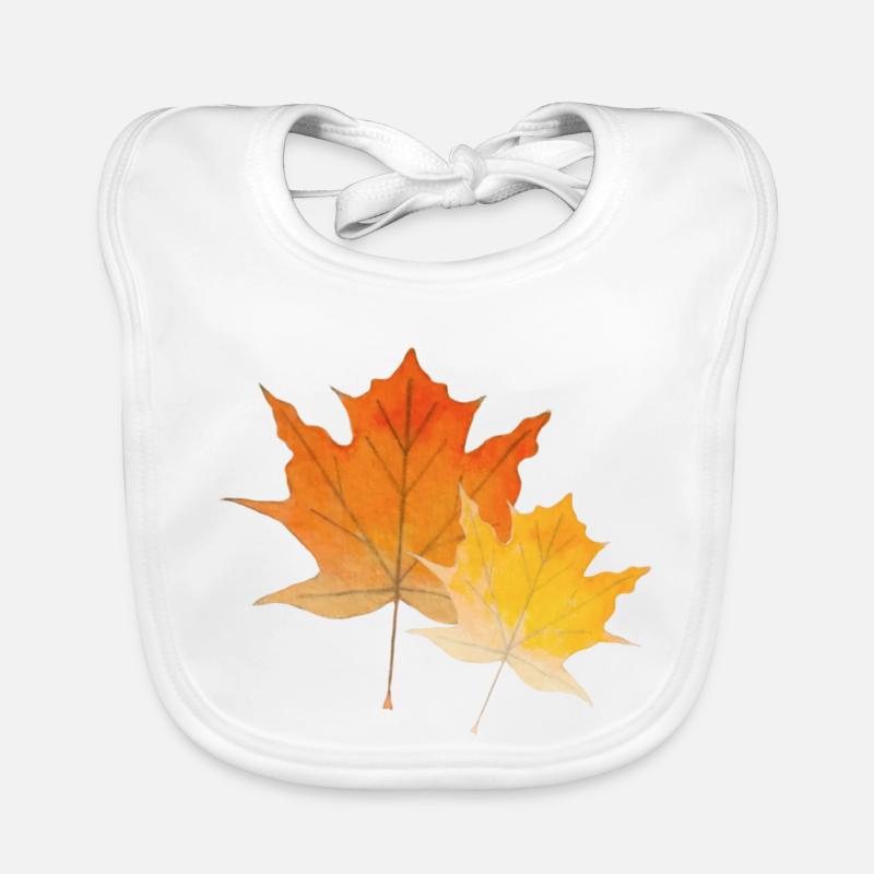 Maple leaves Organic Baby Bibs