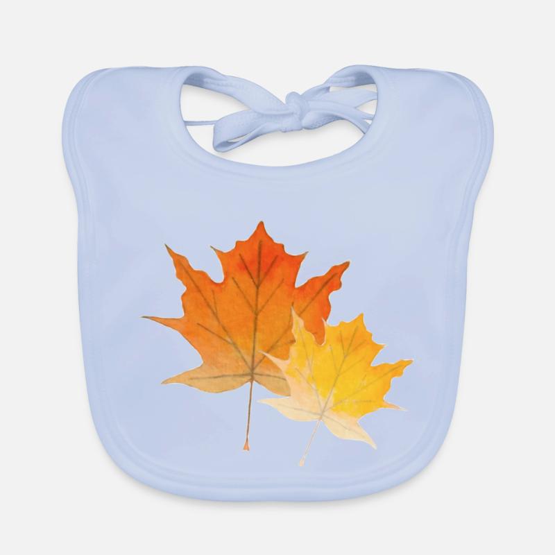 Maple leaves Organic Baby Bibs
