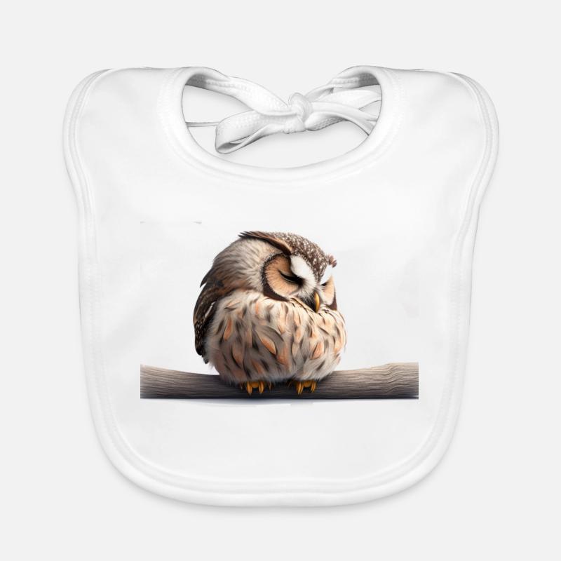 owl - Baby Bio-Lätzchen - Weiß