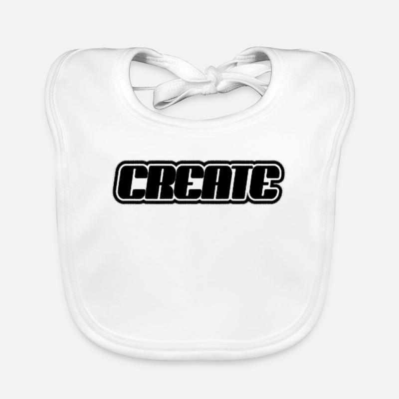 Create Lettering Organic Baby Bibs