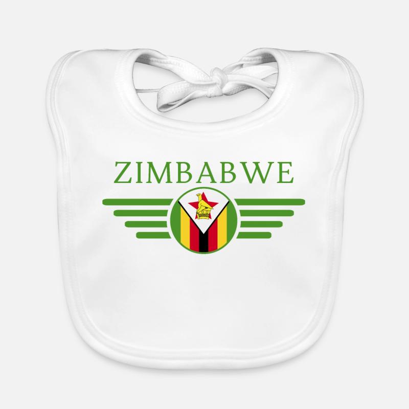 J’aime le Zimbabwe, T-shirt design de style élégance Bavoir bio Bébé