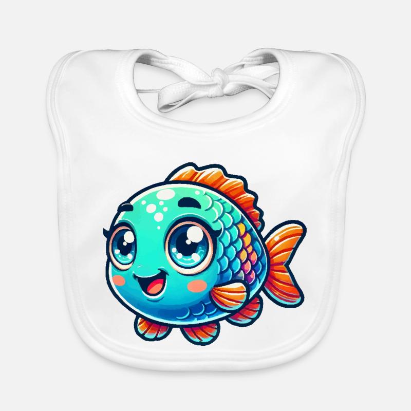Bande dessinée de poisson Bavoir bio Bébé