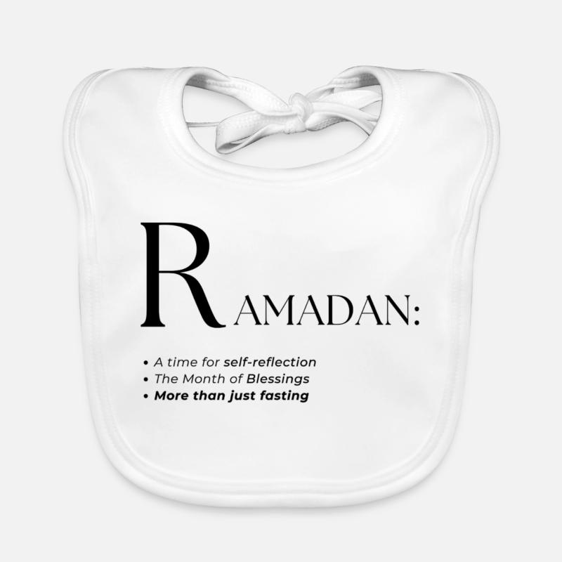 Ramadan dictionary text style design Organic Baby Bibs