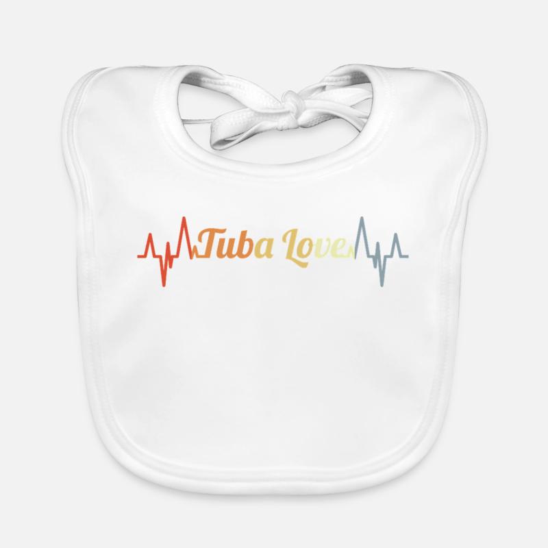 Tuba Liebe Herzlinie EKG Baby Bio-Lätzchen