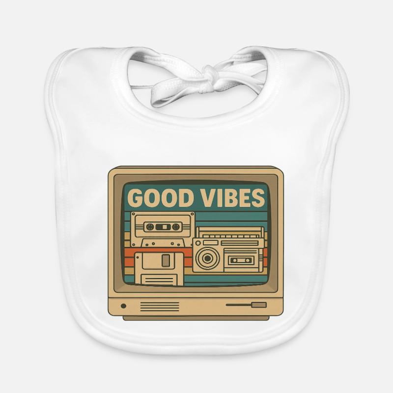 Sentiments de bonheur – Retro Technik Design Bavoir bio Bébé