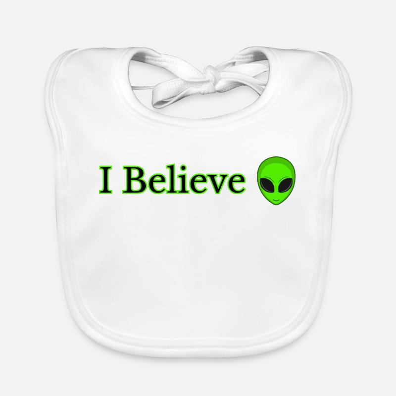 I Believe Alien Druck Baby Bio-Lätzchen