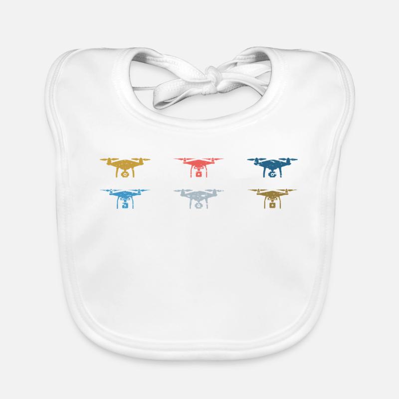 Pilote de drone vintage Bavoir bio Bébé