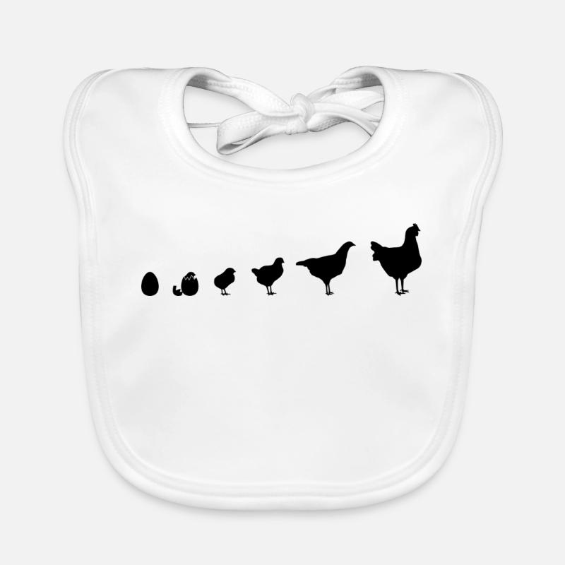 Snapshot Chick Family, Chicken, Evolution, Organic Baby Bibs