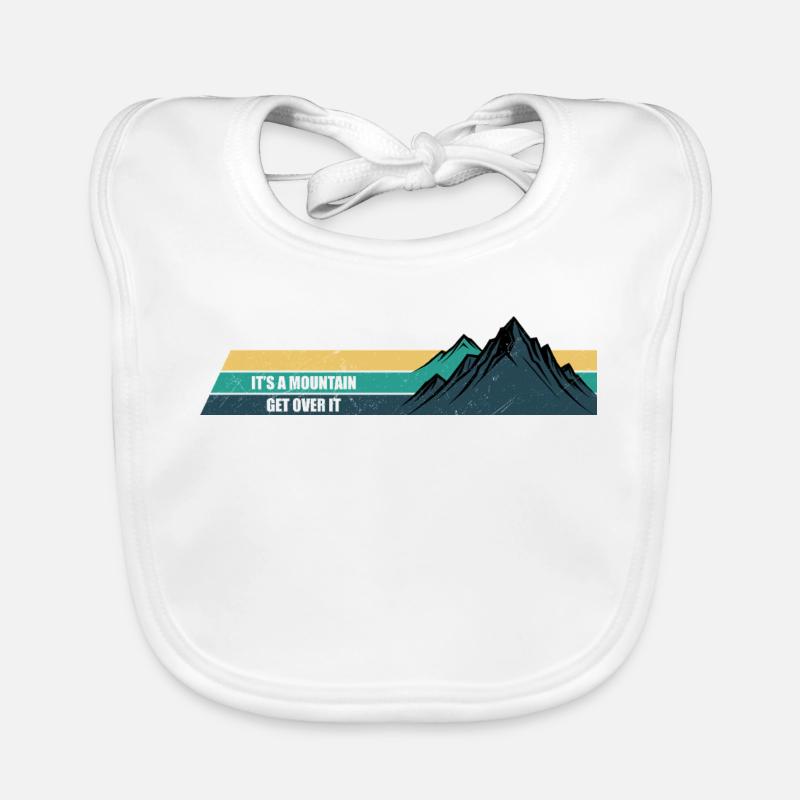 Mountain Motto Retro Stripes Organic Baby Bibs