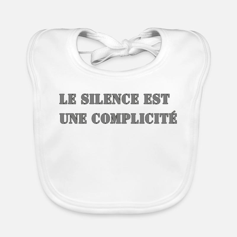 SCHWEIGEN IST MITSCHULD Baby Bio-Lätzchen