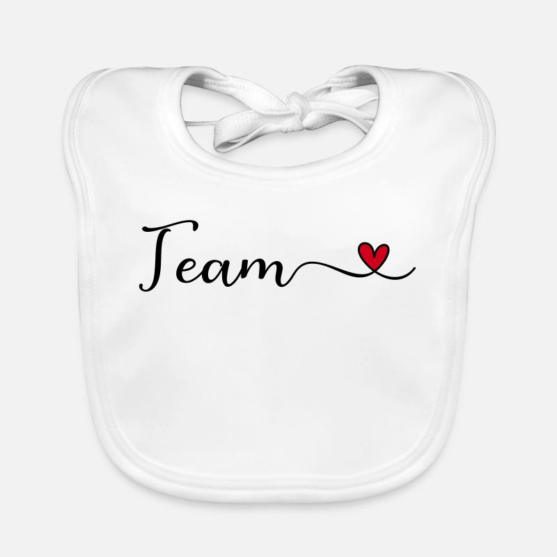 Équipe avec du cœur Bavoir bio Bébé