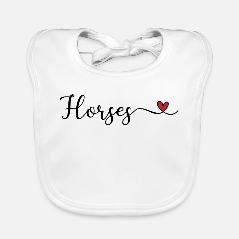 horses Organic Baby Bibs