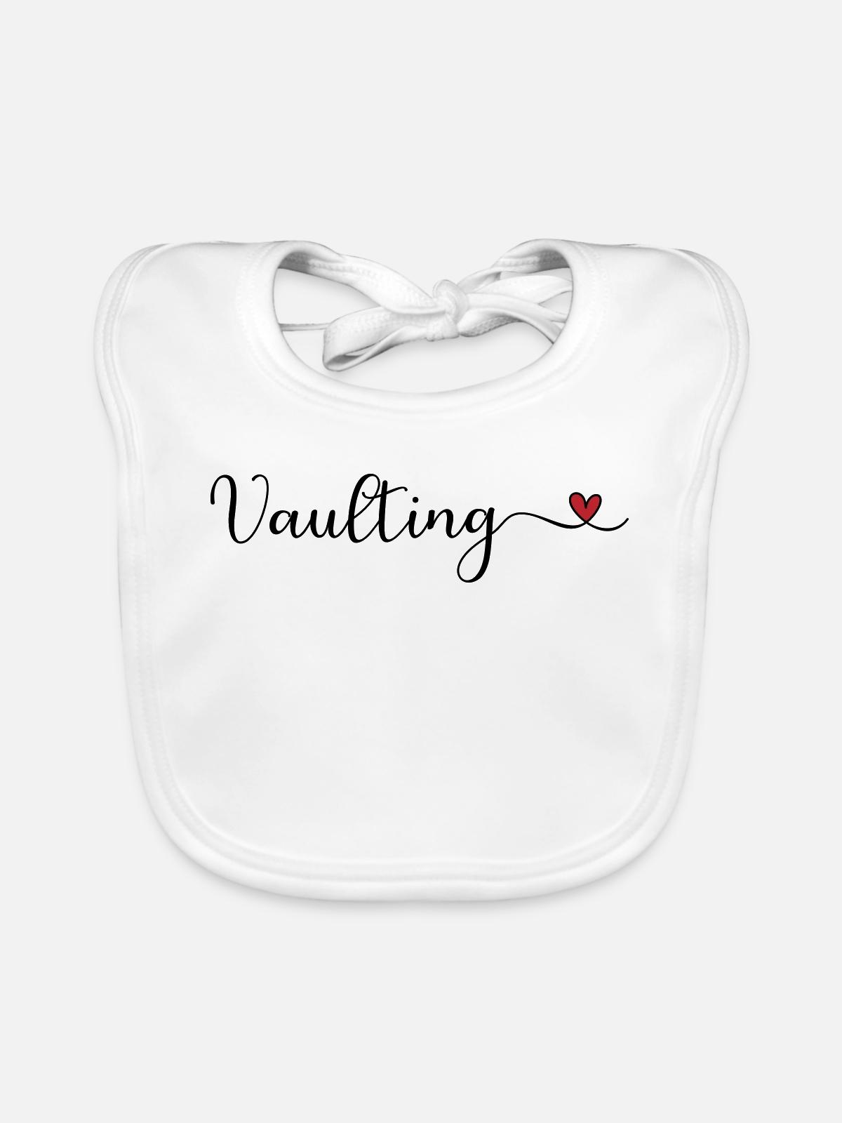 Vaulting Heart - Baby Bio-Lätzchen - Weiß - Vorne