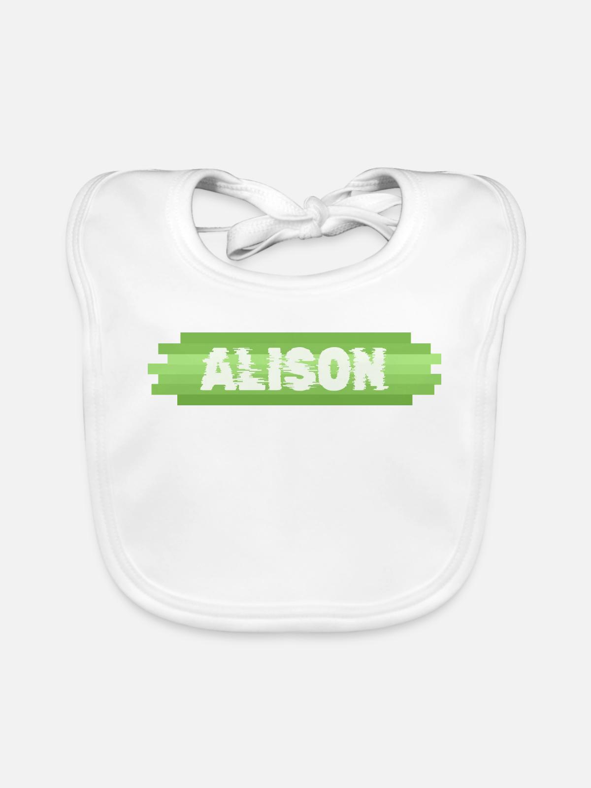 Heldin Alison - Baby Bio-Lätzchen - Weiß - Vorne
