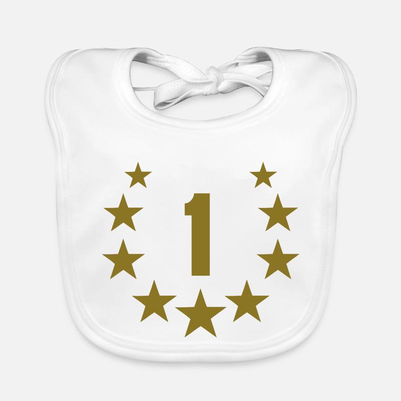 Die Nummer eins 1 Der Gewinner mit Sterne Baby Bio-Lätzchen