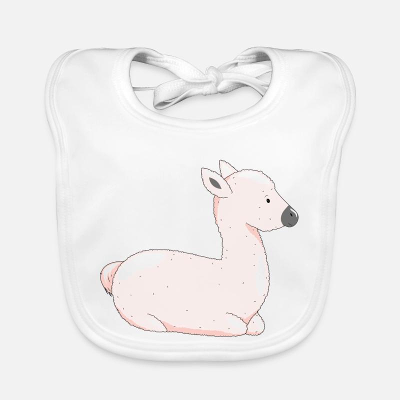 Lama - Baby Bio-Lätzchen - Weiß