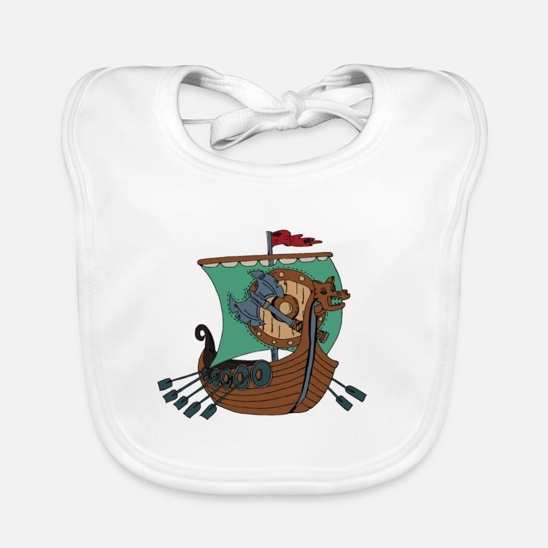 Bateau vikings vikings Bavoir bio Bébé
