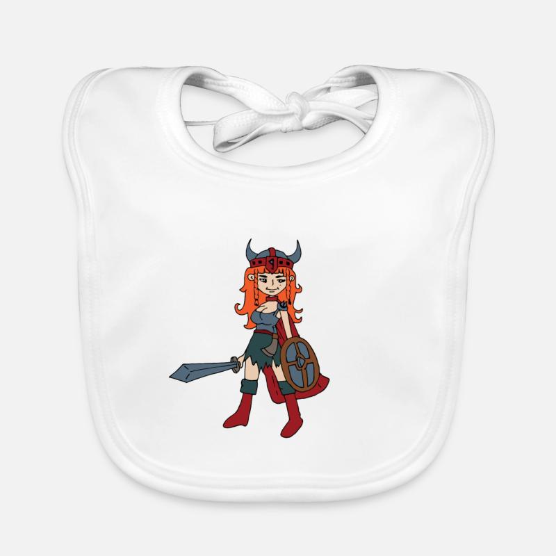 Viking Shieldmaiden Bavaglino ecologico per neonato