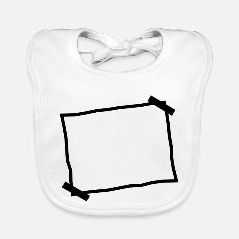 Leerer Zettel Notiz Aufgeklebt Baby Bio-Lätzchen