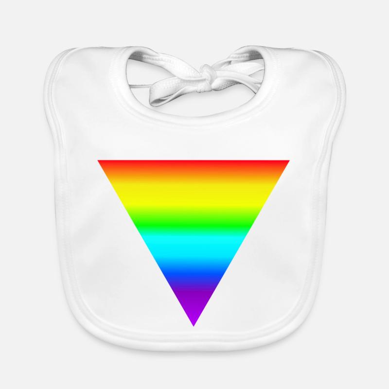 Triangle arc-en-ciel Bavoir bio Bébé