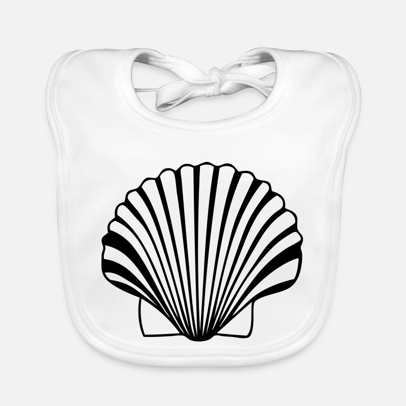 coquille saint jaques coquillage de Compostelle Bavoir bio Bébé