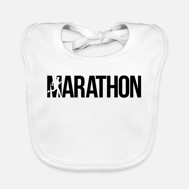 marathon - Organic Baby Bibs - white