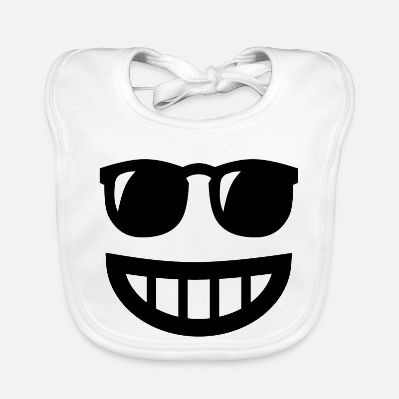 Cool Emoji - Bavoir bio Bébé - blanc