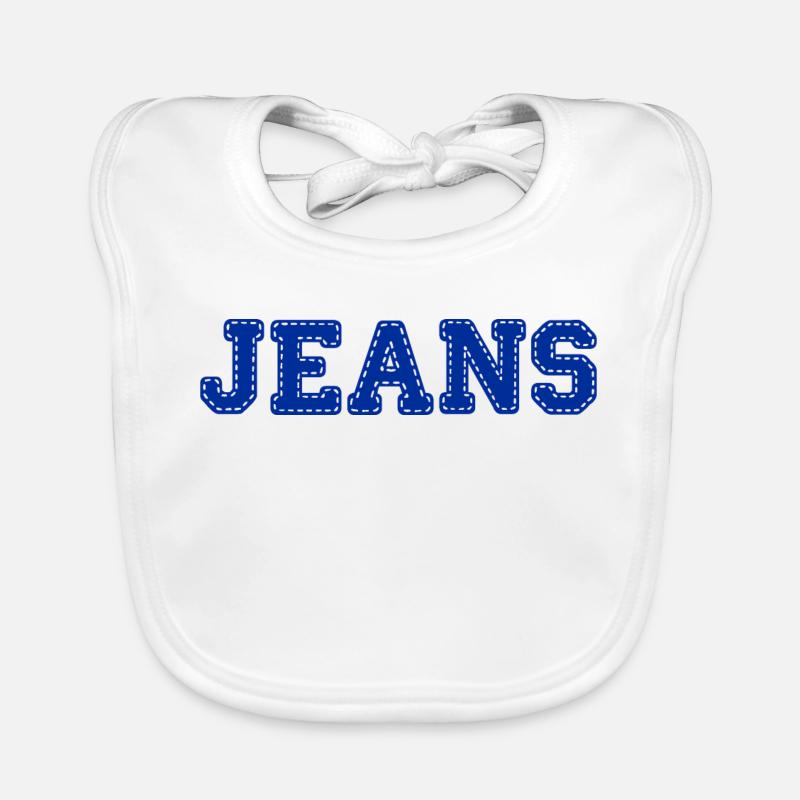 JEANS - Bavoir bio Bébé - blanc