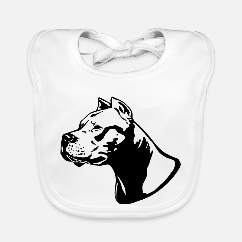 Dogo Argentino - Baby Bio-Lätzchen - Weiß