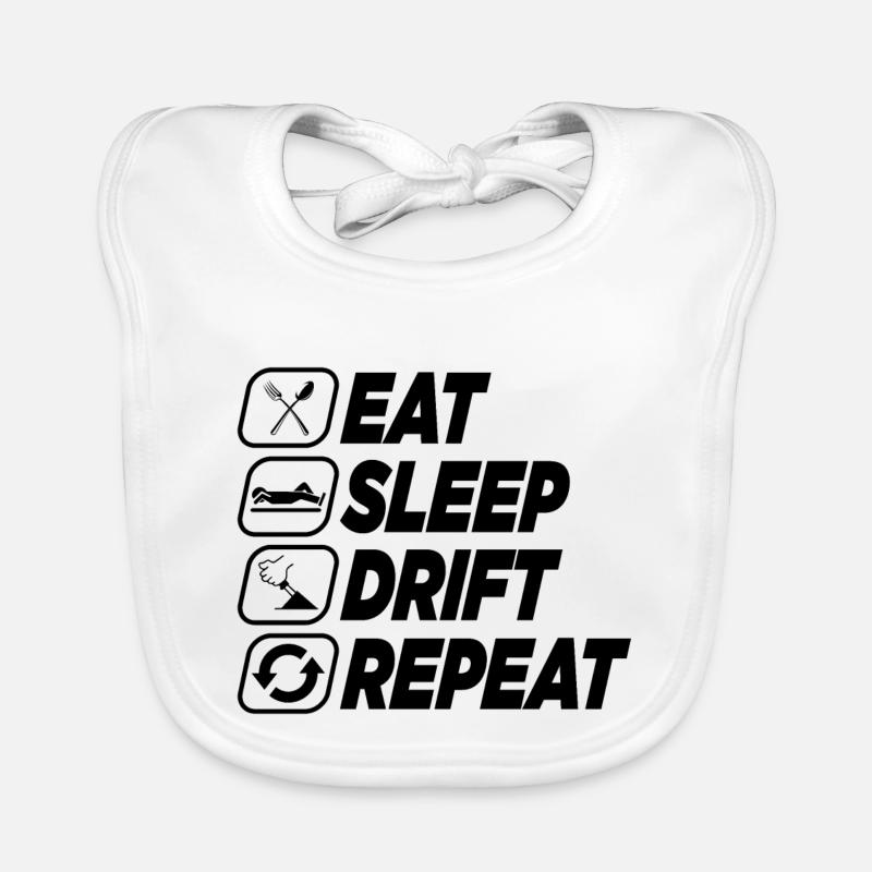 MANGER SOMMEIL DÉRIVE RÉPÉTER Bavoir bio Bébé